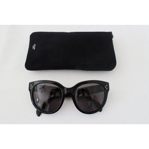 CELINE Audrey Sunglasses CL 41755 Black Polarized with Case Made in Italy - Picture 2 of 6